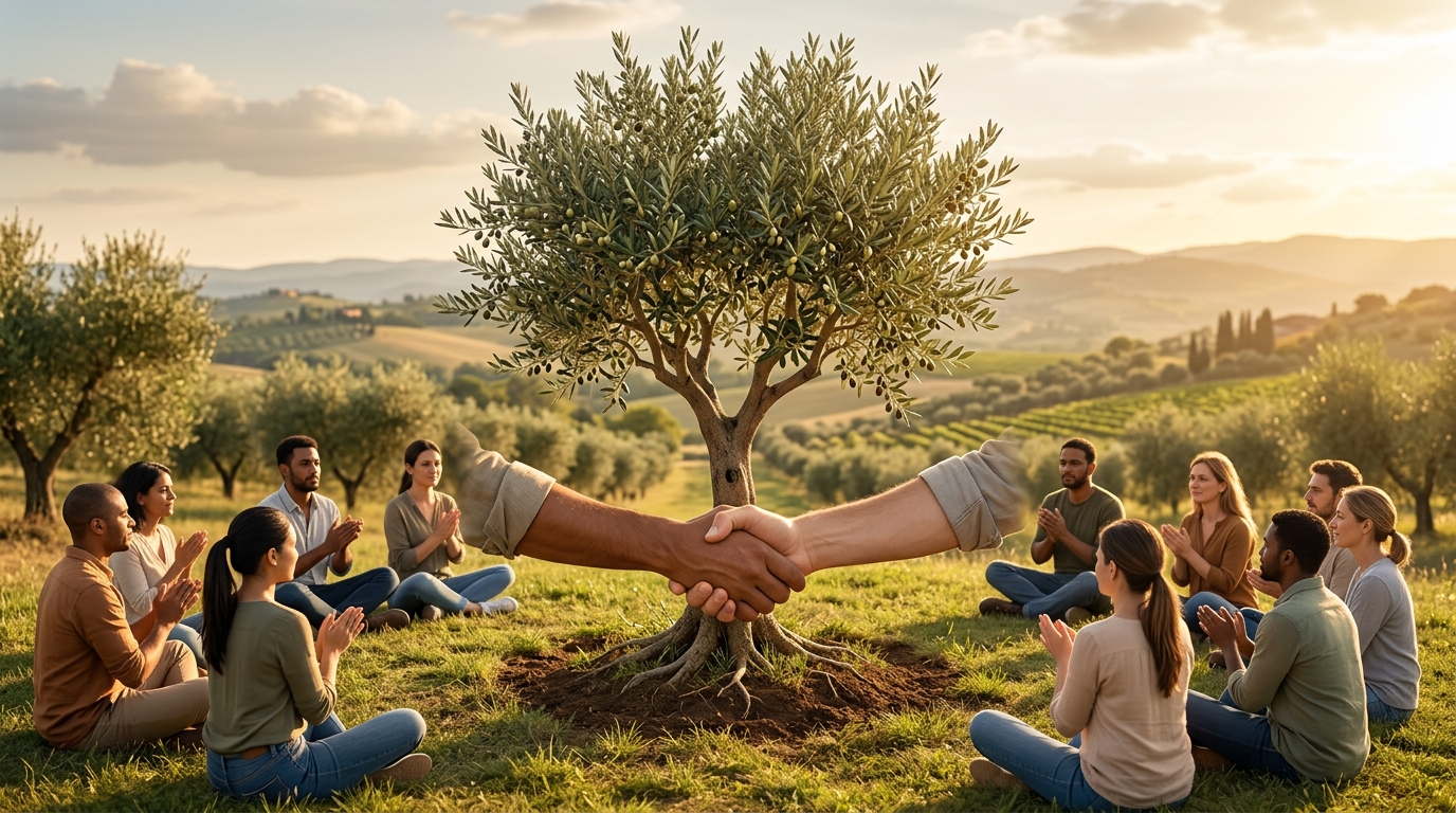 hands shaking, olive tree growing 202606021850